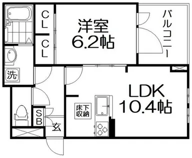 アンジュ ミニョン【1階】の間取り
