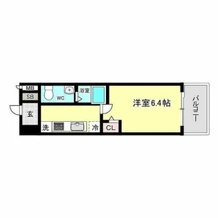 エスリード野田阪神駅前【1階】の間取り
