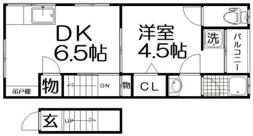 ハイツ田宮【2階】の間取り