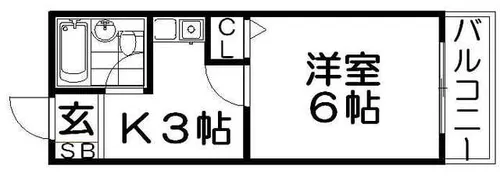 ロイヤルハイム石津【3階】の間取り