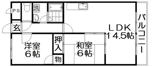 エスポワール交野【5階】の間取り