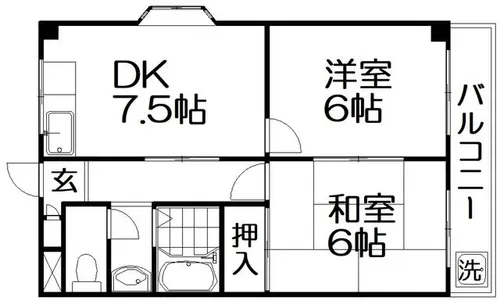 第五金森マンション【4階】の間取り