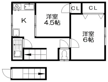S-CUBE養父西町【2階】の間取り