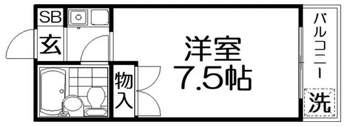 エム・ケイ3枚方公園【4階】の間取り