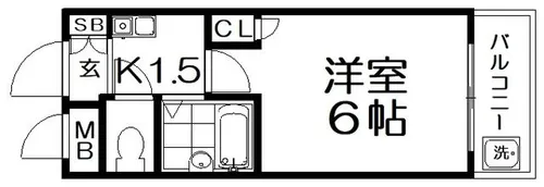 ライクスリー【303号室】の間取り