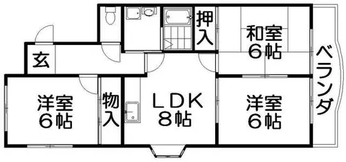 フロンティ枚方公園【1階】の間取り