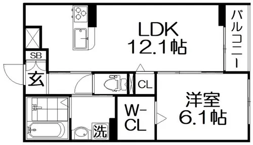クオーレⅢ【3階】の間取り