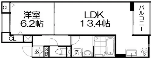 クオーレⅢ【3階】の間取り