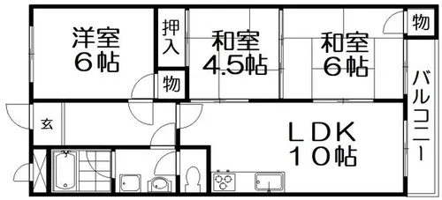 サンローズマンション【3階】の間取り