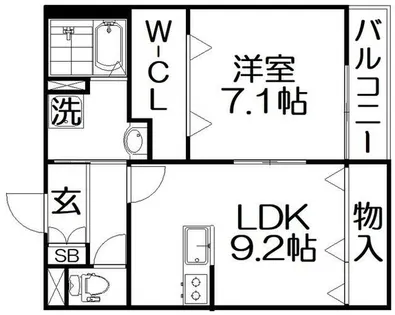 アート星田駅前【106号室】の間取り