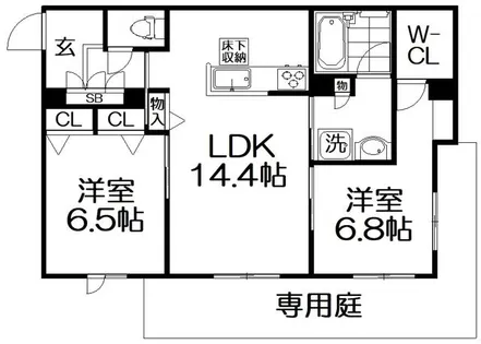 シャーメゾン レソール【1階】の間取り