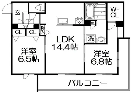 シャーメゾン レソール【2階】の間取り