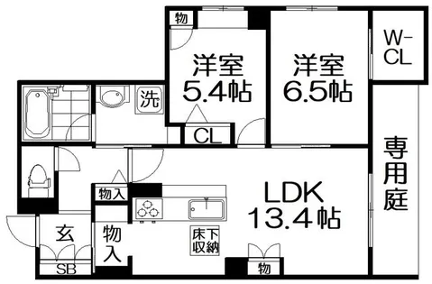 シャーメゾン レソール【1階】の間取り