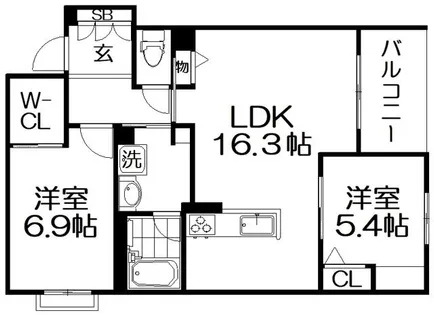 シャーメゾン レソール【2階】の間取り