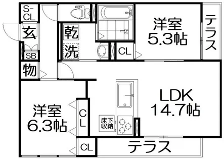 フィエルテ(Fierte)【1階】の間取り