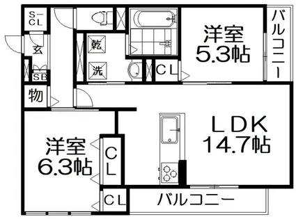 フィエルテ【3階】の間取り