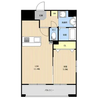 LIBTH博多駅南Ⅱ【13階】の間取り