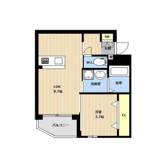 LIBTH箱崎南【1階】の間取り