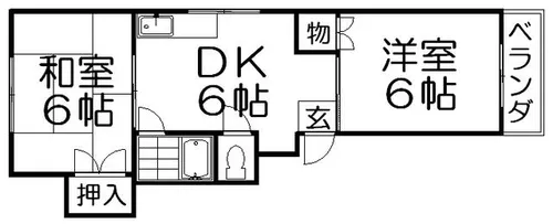 シャルマンくずは【3階】の間取り