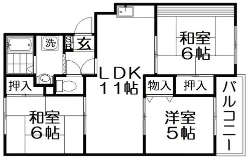 エミネンス西方【3階】の間取り