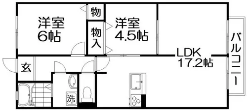 サンシーハイツ【1階】の間取り