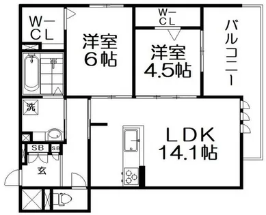 OKAYAMATE嘉平【3階】の間取り
