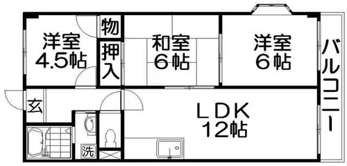 レジデンス緑が丘【3階】の間取り