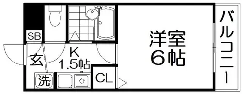 フリーディオ寝屋川【3階】の間取り