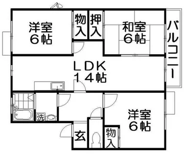 ビクトアール江角【2階】の間取り