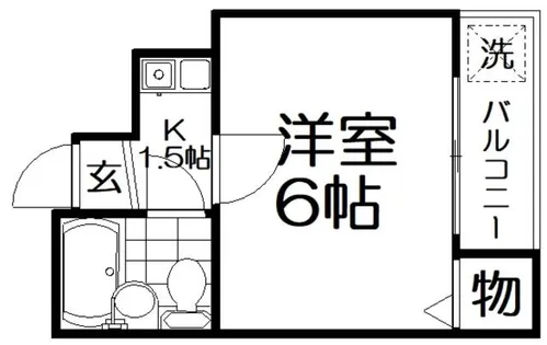ハイコート枚方【2階】の間取り