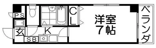 PEBBLE-COAT・KUZUHA【2階】の間取り