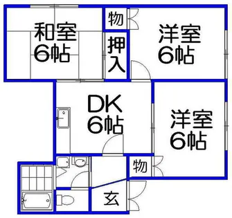 レジデンス楠葉【1階】の間取り