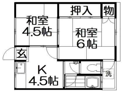 楠マンション【3階】の間取り