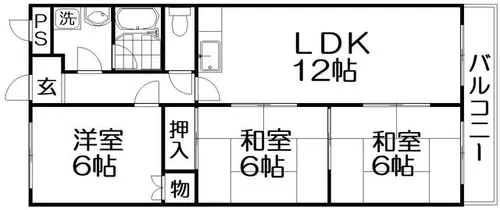 トレンディーハイム北村【3階】の間取り