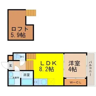 ハーモニーテラス井の森町【2階】の間取り