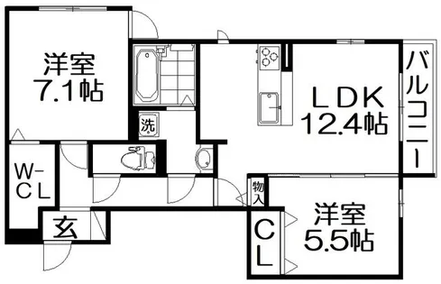 La Maison Du MiLieu【3階】の間取り