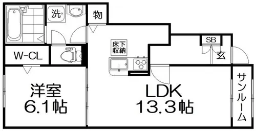エトワール メゾン【1階】の間取り