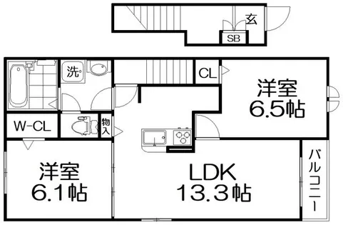 エトワール メゾン【2階】の間取り