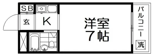 エスポワール御殿山【2階】の間取り