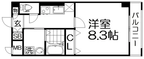 シエン枚方【9階】の間取り