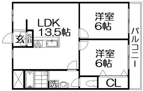 レジデンス松栄【8階】の間取り