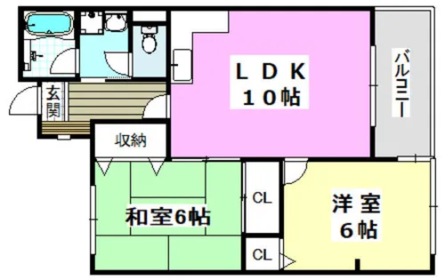 京福茨木ビル【5階】の間取り