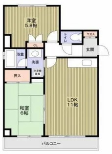 グレイス北河堀【5階】の間取り