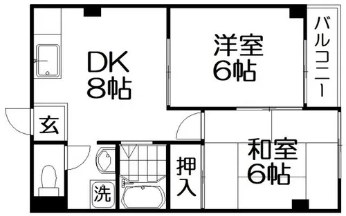 ロイヤルコート【4階】の間取り