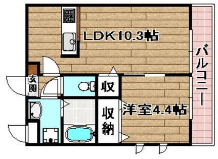 ニューアムールクラニア【206号室】の間取り