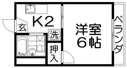 奥田ハイツ【2階】の間取り