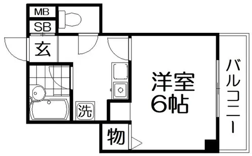 グリーンルーフ京阪【305号室】の間取り