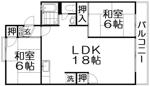 ラ・エスタシオンⅠ【1階】の間取り