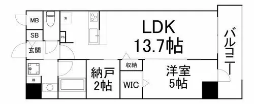 グランパール森ノ宮【2階】の間取り