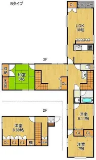 ロングヴィレッジ【2階】の間取り